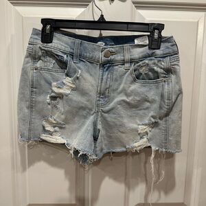 Old Navy 2 boyfriend mid rise distressed jean shorts